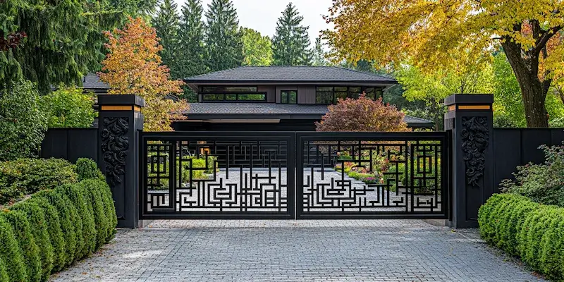 Modern Zaun aus Polen